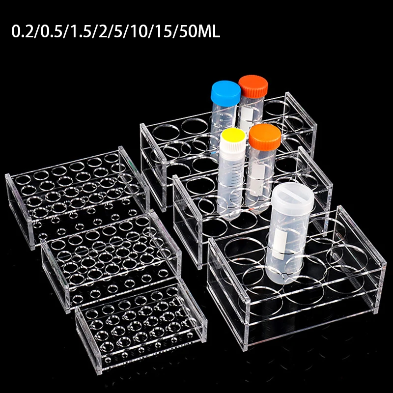 Lab Equipment - 0.2ML/0.5ML/1.5ML/2ML/10ML/15ML/50ML Reageerbuisrek Reageerbuishouder 40/40/24/18/10 Gat Laboratorium
