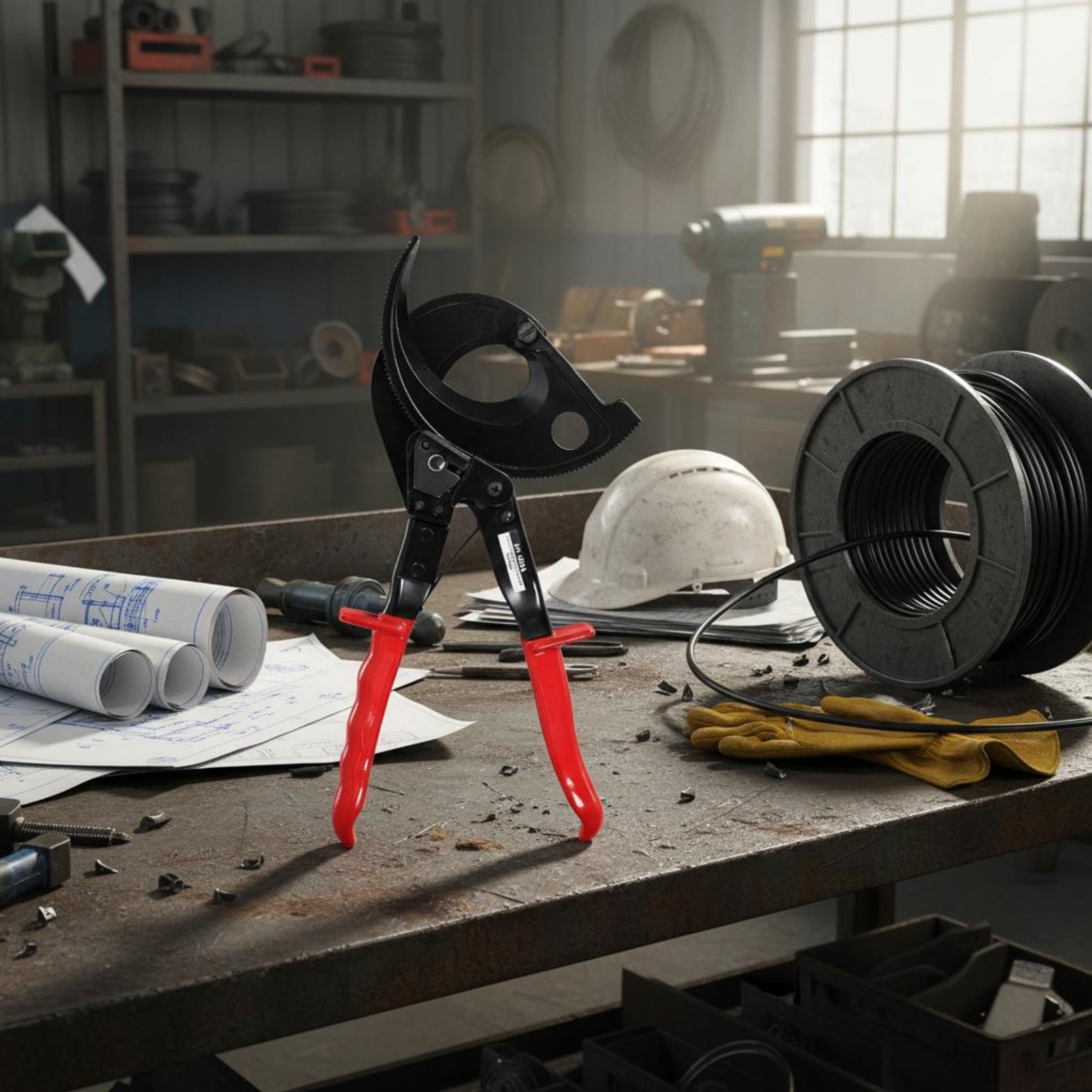 Industrial Tools - Ratcheting kabelknipper Snelle ontgrendeling Zware kabelschaar