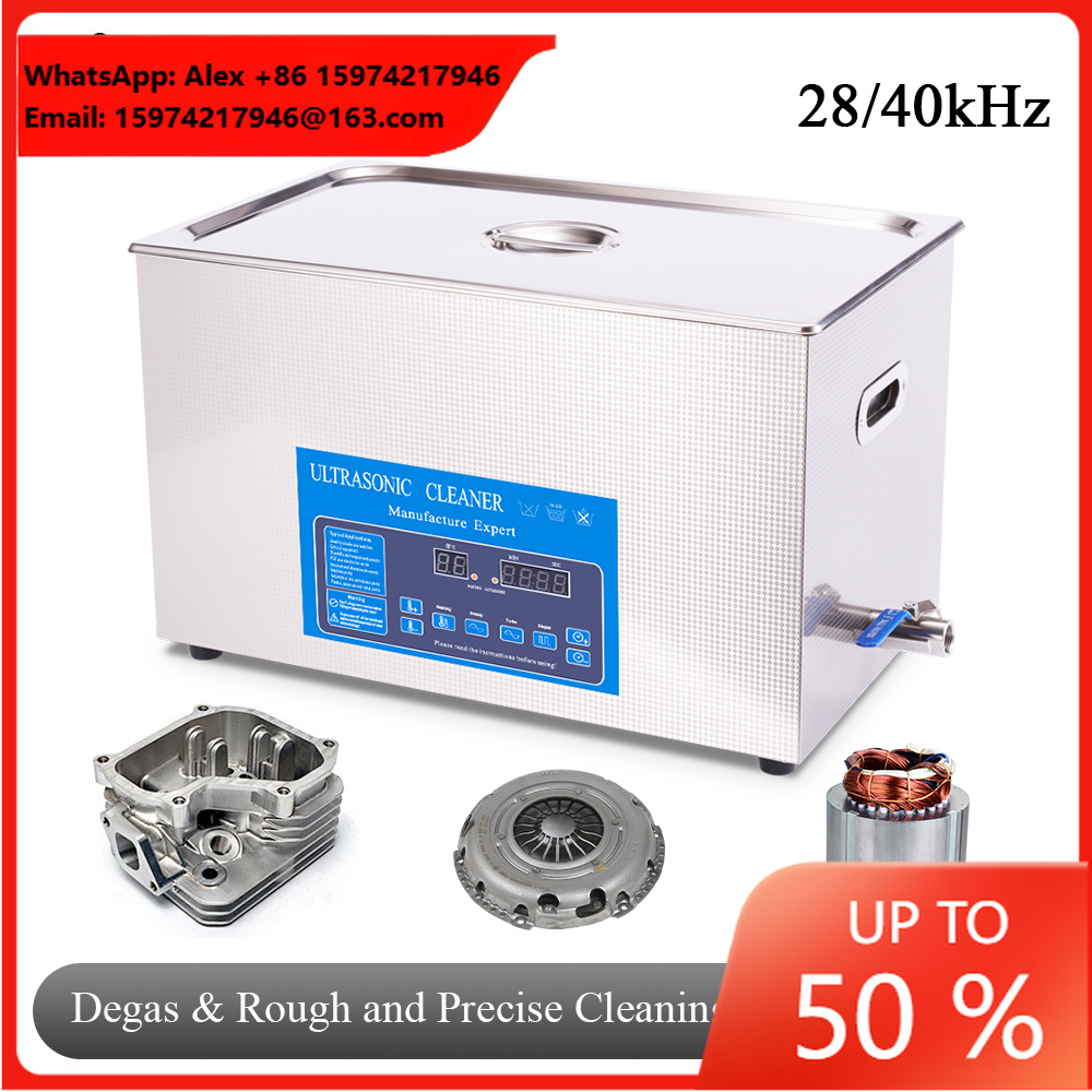 Ultrasonic Cleaner 30L Industrial - 30L Ultrasoonbad Degas Sweep Turbo 40kHz