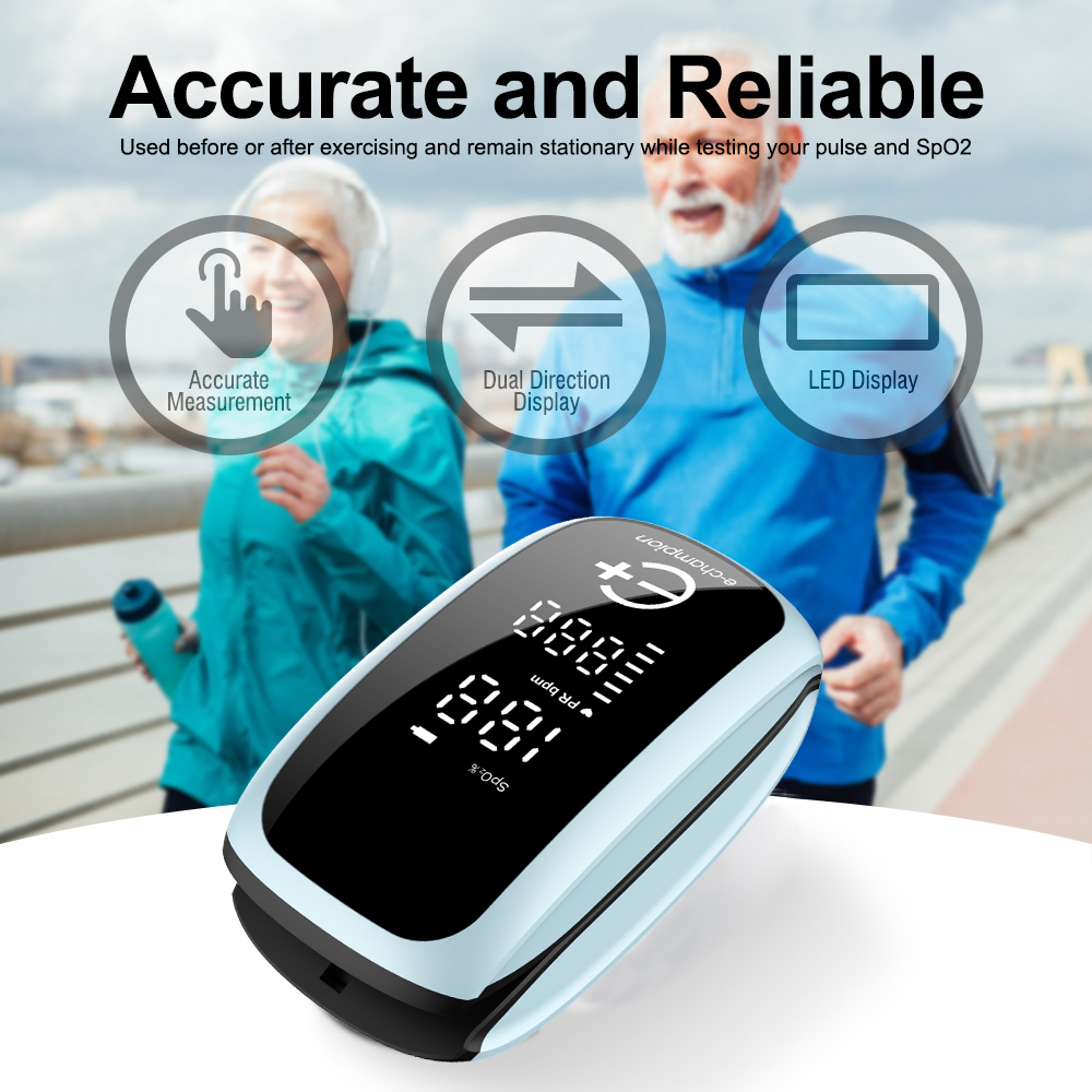 Pulse Oximeter Fingertip Rechargeable - AiQUE Oplaadbare Medische Digitale Vingertop Pulsoximeter