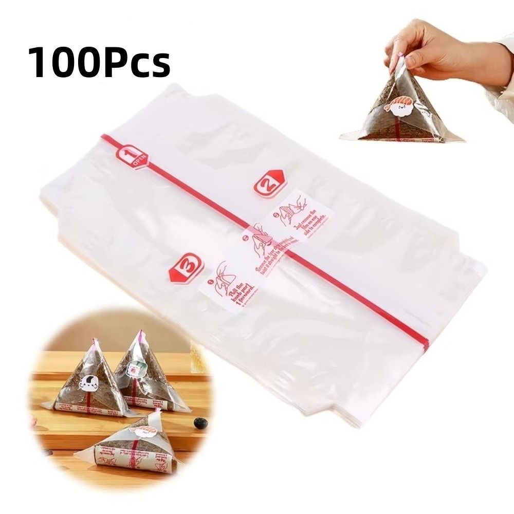 Packaging - 100 stuks PP wegwerp driehoekige rijstbal