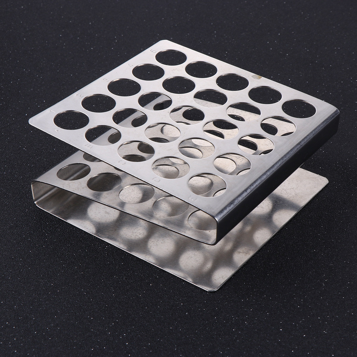 Lab Equipment - Roestvrijstalen reageerbuisrek Z-vormige standaard voor laboratoriumschool