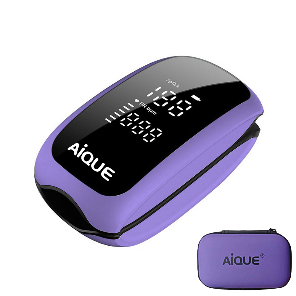 Pulse Oximeter Fingertip Rechargeable - AiQUE Oplaadbare Digitale Vingerpulsoximeter LED Medische