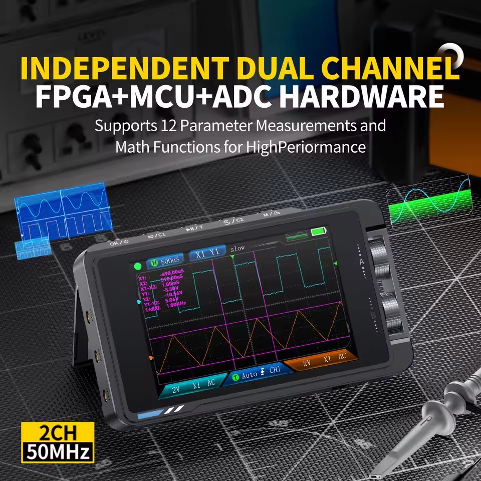 FNIRSI DS215H Handheld Kleine  - Fnirsi Digital Oscilloscope Handheld recensie en prijs