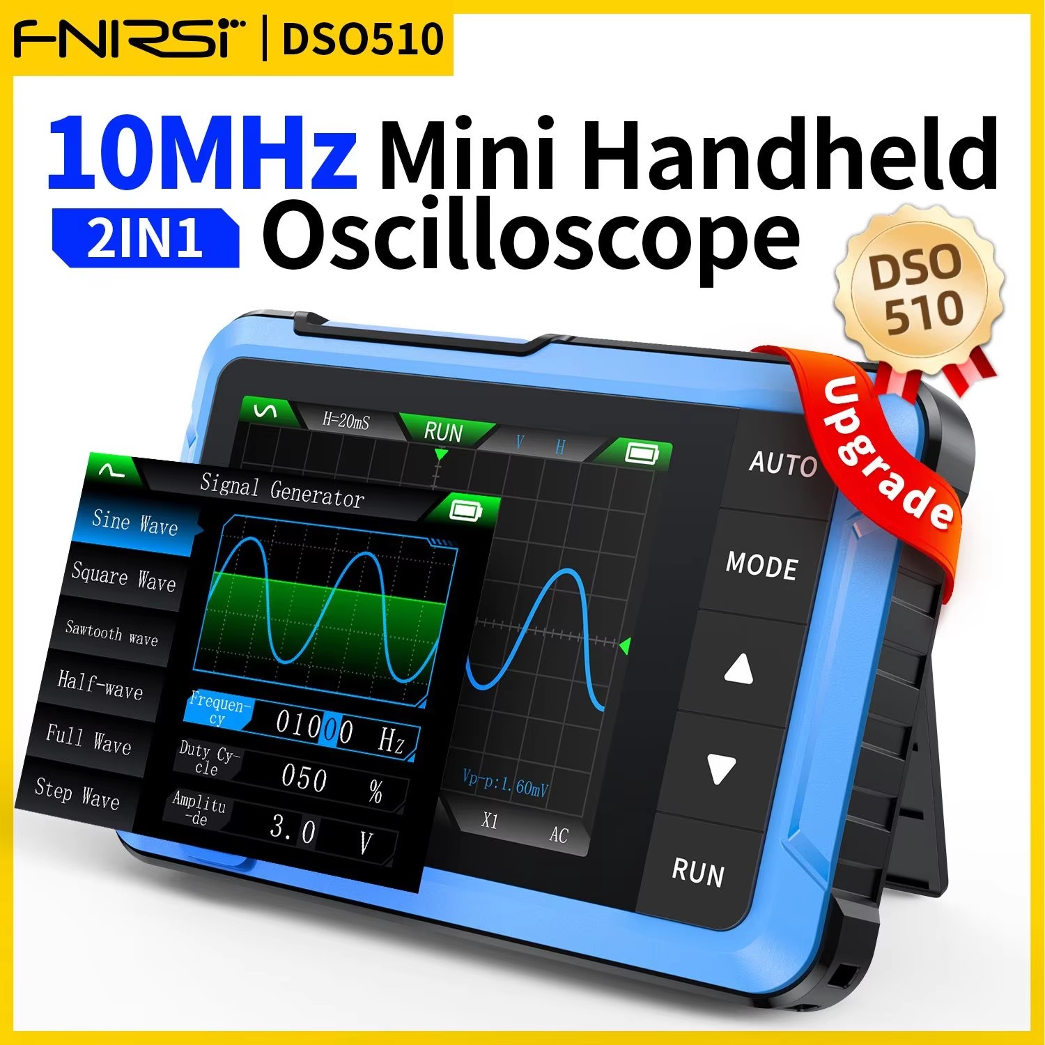 FNIRSI Nieuwe DSO510 DSO152 DS - Fnirsi Digital Oscilloscope Handheld recensie en prijs