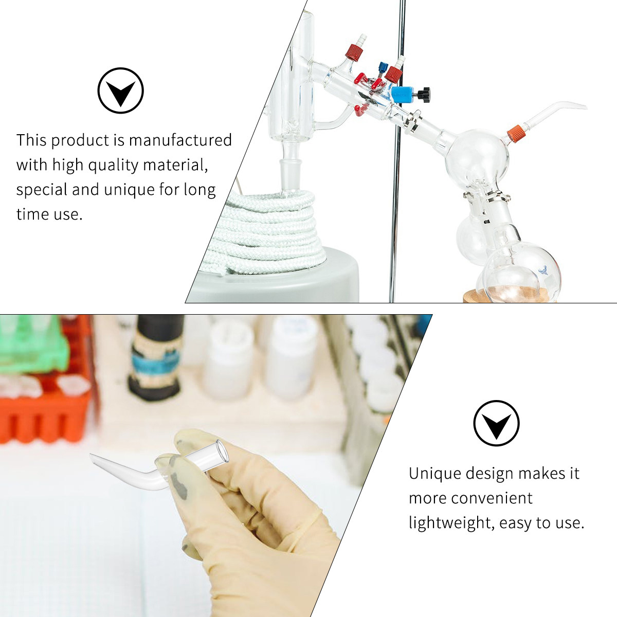 5 stuks glazen destillatiebuis - Lab Equipment recensie en prijs