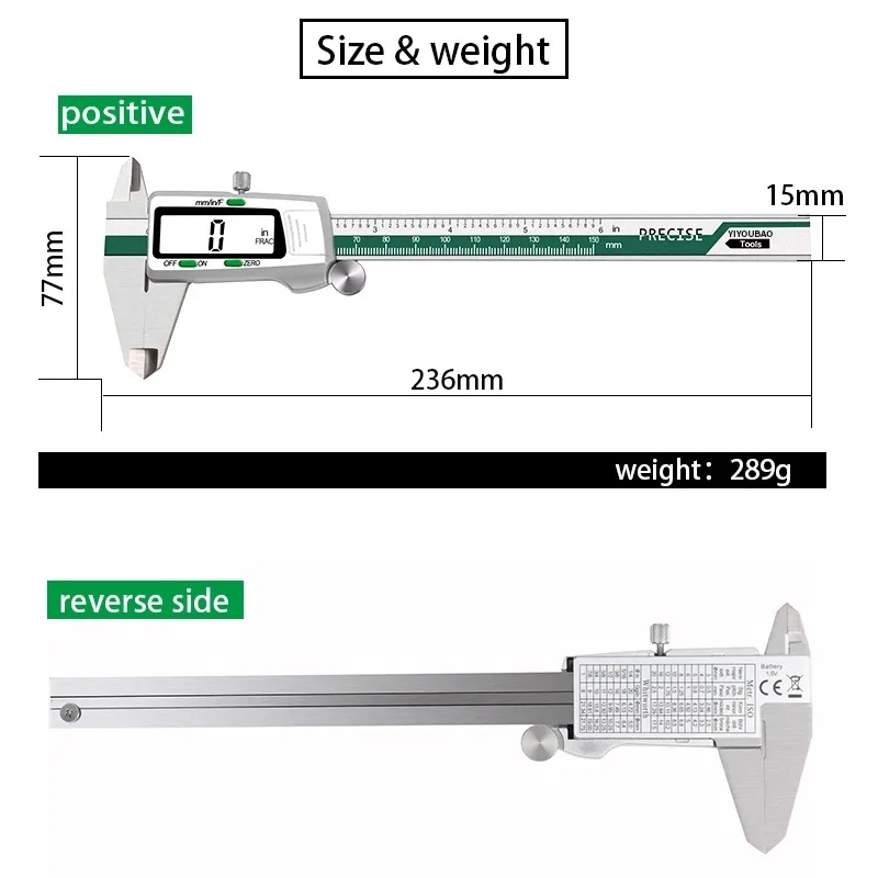 ET50 150 mm roestvrijstalen sc - Digital Caliper 150Mm Stainless Steel recensie en prijs
