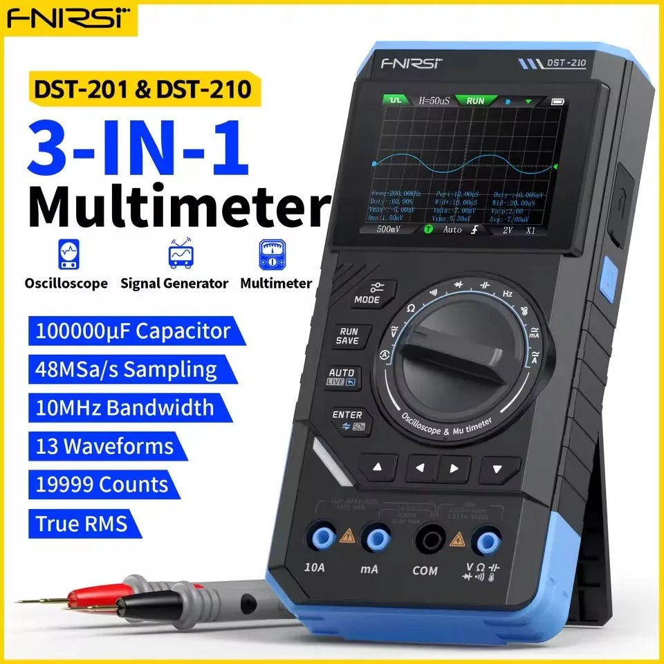 DST210 3-in-1 Digitale Multime - Fnirsi Digital Oscilloscope Handheld recensie en prijs